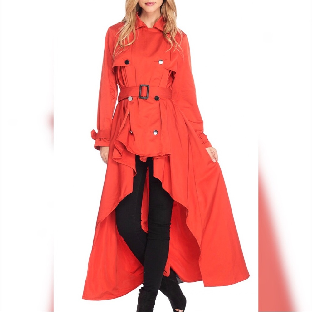 👠 Belted High Low Trench Coat 👠